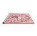 Sideview of Machine Washable Transitional Pink Rug, wshpat1869rd