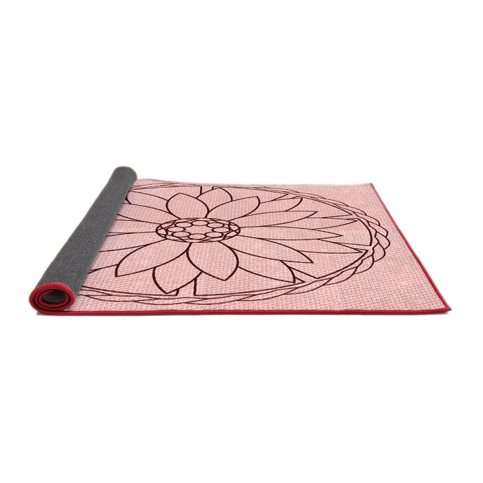 Thickness of Patterned Pink Rug, pat1869rd