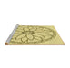 Sideview of Machine Washable Transitional Sun Yellow Rug, wshpat1869yw