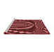 Sideview of Machine Washable Transitional Dark Red Rug, wshpat187rd