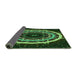 Thickness of Patterned Dark Forest Green Rug, pat1870grn