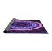 Thickness of Patterned Indigo Purple Rug, pat1870pur