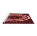 Sideview of Machine Washable Transitional Maroon Red Rug, wshpat1870rd