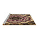 Sideview of Machine Washable Transitional Peru Brown Rug, wshpat1871brn