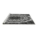 Sideview of Machine Washable Transitional Black Rug, wshpat1871gry