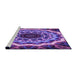 Sideview of Machine Washable Transitional Purple Rug, wshpat1871pur