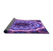 Thickness of Patterned Purple Rug, pat1871pur