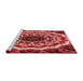 Sideview of Machine Washable Transitional Red Rug, wshpat1871rd