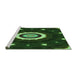 Sideview of Machine Washable Transitional Dark Lime Green Rug, wshpat1872grn