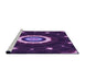 Sideview of Machine Washable Transitional Dark Orchid Purple Rug, wshpat1872pur