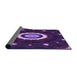 Thickness of Patterned Dark Orchid Purple Rug, pat1872pur