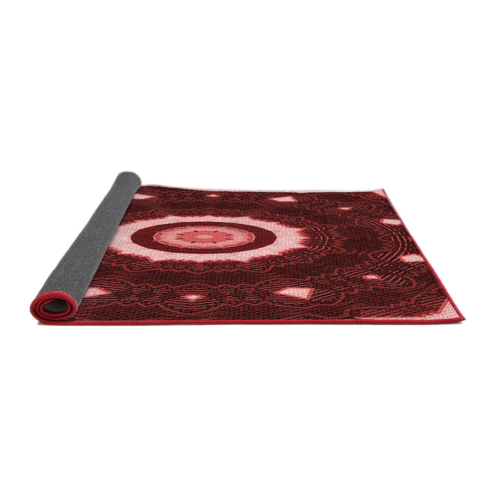 Thickness of Patterned Cherry Red Rug, pat1872rd