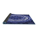 Thickness of Patterned Sky Blue Rug, pat1873blu