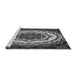 Sideview of Machine Washable Transitional Dark Gray Rug, wshpat1873gry