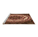 Sideview of Machine Washable Transitional Orange Rug, wshpat1873org