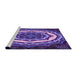 Sideview of Machine Washable Transitional Indigo Purple Rug, wshpat1873pur