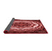 Thickness of Patterned Crimson Red Rug, pat1873rd