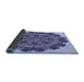 Thickness of Patterned Deep Periwinkle Purple Rug, pat1874blu