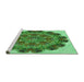 Sideview of Machine Washable Transitional Green Rug, wshpat1874grn