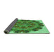 Thickness of Patterned Green Rug, pat1874grn