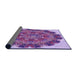 Thickness of Patterned Bright Lilac Purple Rug, pat1874pur