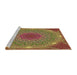 Sideview of Machine Washable Transitional Brown Red Rug, wshpat1875brn