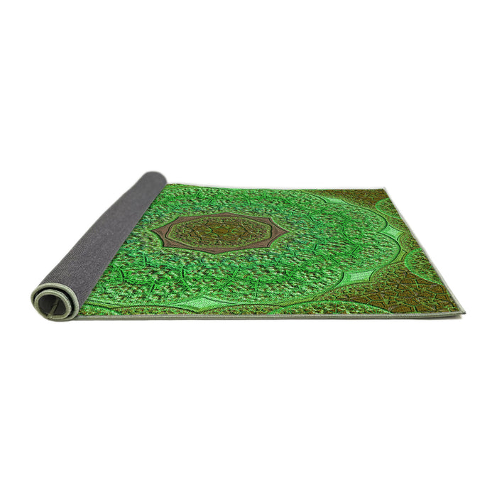 Thickness of Patterned Seaweed Green Rug, pat1875grn