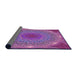 Thickness of Patterned Orchid Purple Rug, pat1875pur