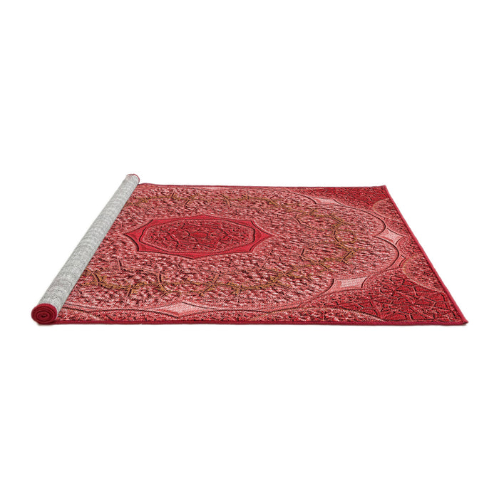 Sideview of Machine Washable Transitional Red Rug, wshpat1875rd