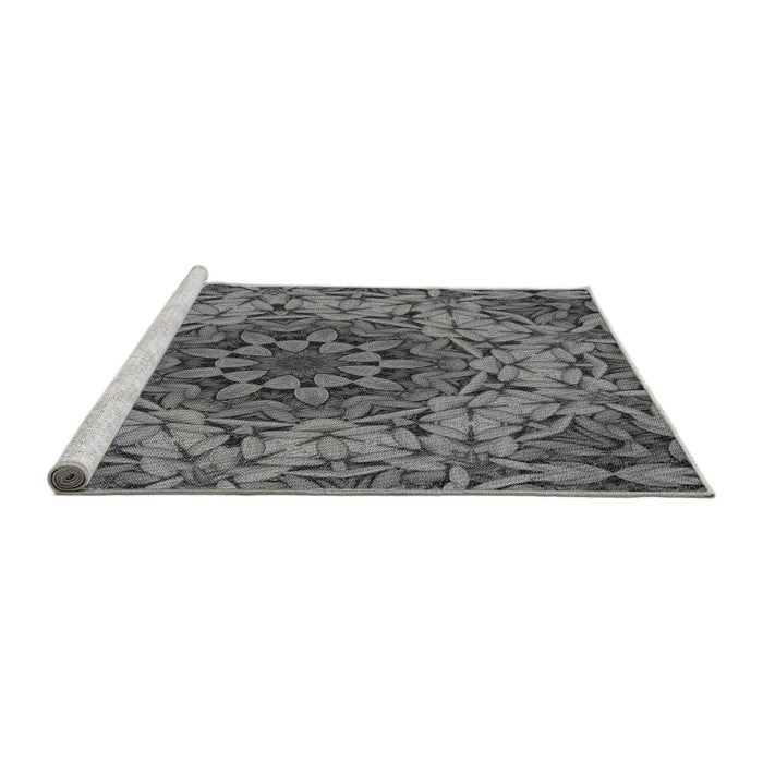 Sideview of Machine Washable Transitional Gray Rug, wshpat1876gry