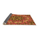 Thickness of Patterned Tomato Red Rug, pat1876org