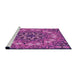 Sideview of Machine Washable Transitional Medium Violet Red Pink Rug, wshpat1876pur