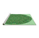 Sideview of Machine Washable Transitional Forest Green Rug, wshpat1877grn