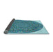 Thickness of Patterned Greenish Blue Green Rug, pat1877lblu