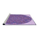 Sideview of Machine Washable Transitional Mauve Purple Rug, wshpat1877pur