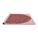 Sideview of Machine Washable Transitional Pastel Pink Rug, wshpat1877rd