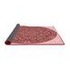 Thickness of Patterned Pastel Pink Rug, pat1877rd