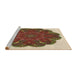 Sideview of Machine Washable Transitional Saffron Red Rug, wshpat1878brn