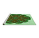 Sideview of Machine Washable Transitional Seaweed Green Rug, wshpat1878grn