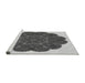 Sideview of Machine Washable Transitional Silver Gray Rug, wshpat1878gry