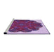 Sideview of Machine Washable Transitional Bright Lilac Purple Rug, wshpat1878pur