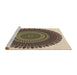 Sideview of Machine Washable Transitional Dark Brown Rug, wshpat1879brn