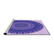 Sideview of Machine Washable Transitional Amethyst Purple Rug, wshpat1879pur