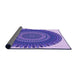 Thickness of Patterned Amethyst Purple Rug, pat1879pur