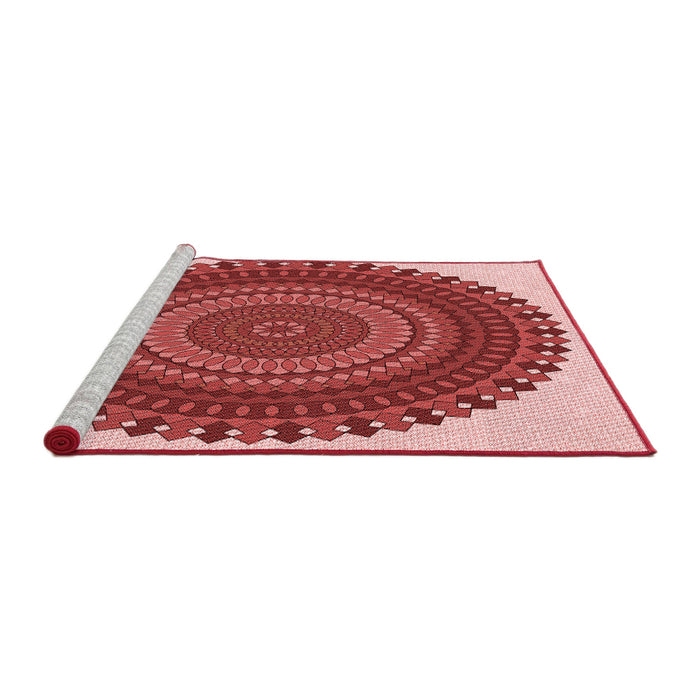 Sideview of Machine Washable Transitional Light Coral Pink Rug, wshpat1879rd