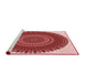 Sideview of Machine Washable Transitional Light Coral Pink Rug, wshpat1879rd