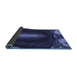 Thickness of Patterned Night Blue Rug, pat188blu