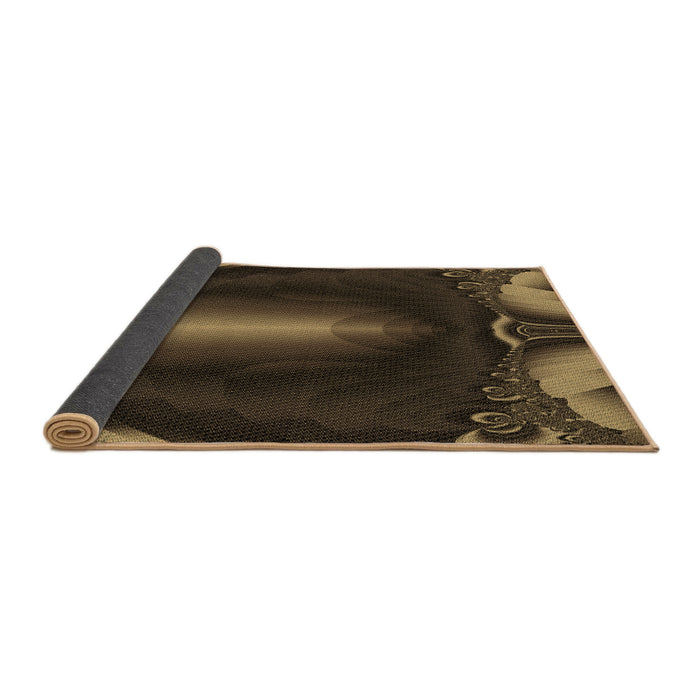 Thickness of Patterned Midnight Gray Rug, pat188brn