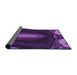 Thickness of Patterned Dark Orchid Purple Rug, pat188pur