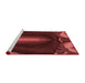 Sideview of Machine Washable Transitional Red Rug, wshpat188rd